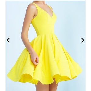 Short yellow homecoming dress